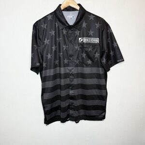 Primal Wear Gray‎ Black Plaid Short Sleeve Cycling Jersey BIKEIOWA Men’s Medium